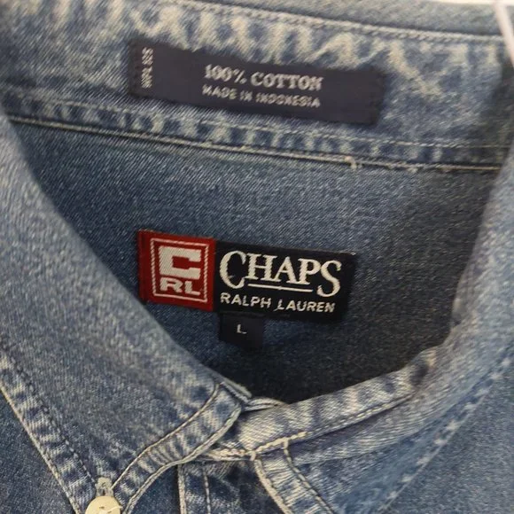 Chaps by Ralph Lauren Men's Denim long sleeve shirt - Picture 3 of 5